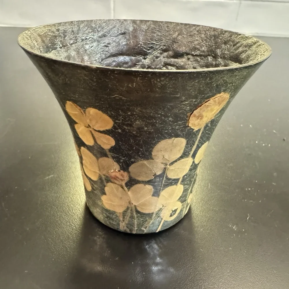 Flowers On A Medium Sized Heavy Flower Vase Brutalist, ‎ Moody Decor